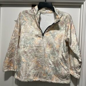 Light Camo Fleece Quarter-Zip Pullover